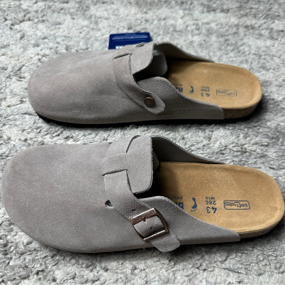 Birkenstock Boston Clog Taupe Soft Footbed Mens Size 8 9 9.5 10 10.5 11 11.5 - Picture 5 of 7
